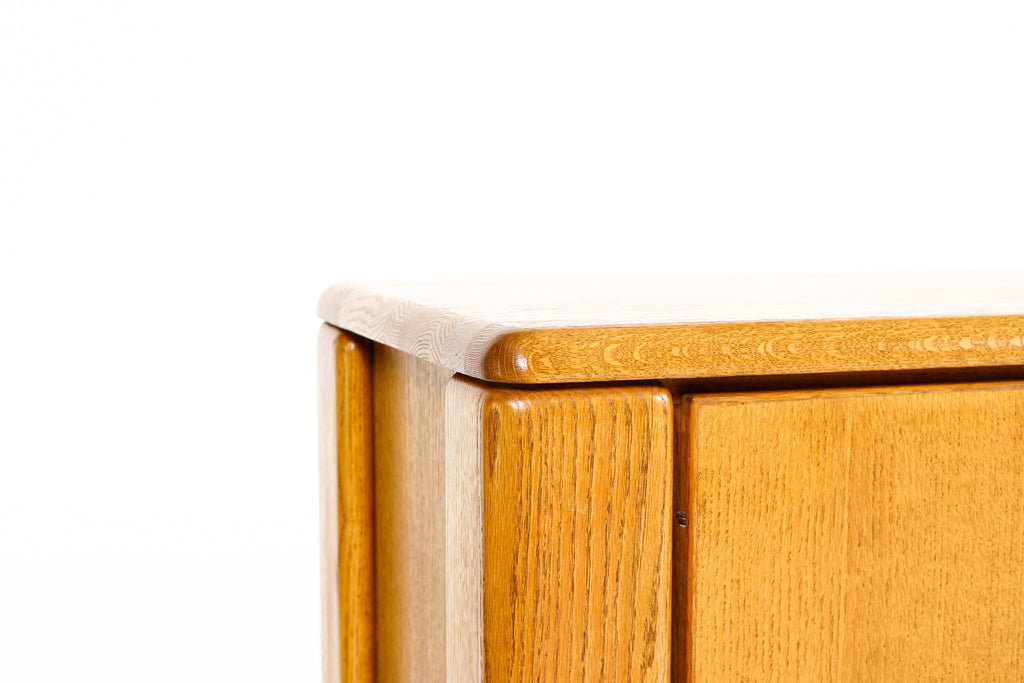 #2208 — Vintage Mid Century 70’s Chunky White Oak Credenza / Sideboard — Glenn of California