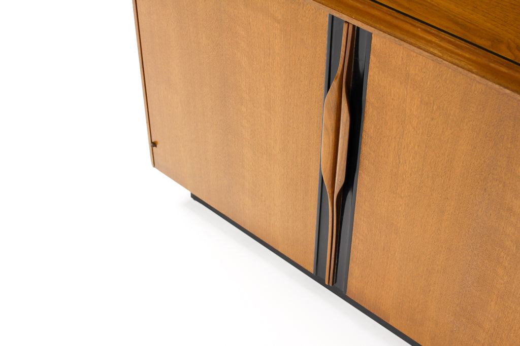 #2070 — Mid Century Vintage Walnut Nightstand / Bedside Cabinet — John Kapel for Glenn of California — Two Door