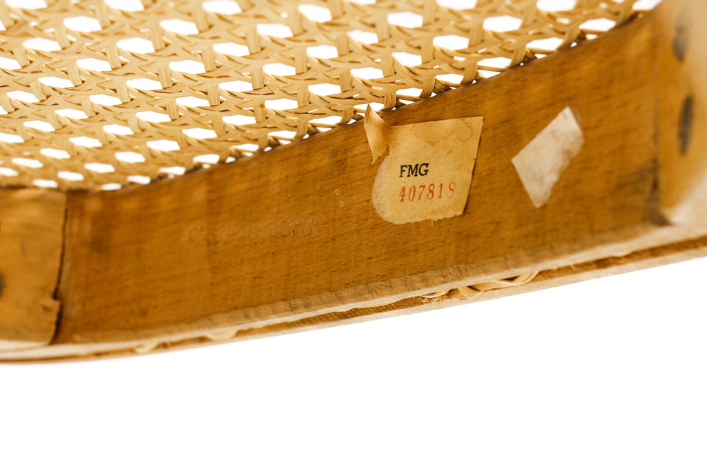 #2074 — Mid Century Vintage Thonet Prague #811 Bar stools — Bentwood + Cane — Pair