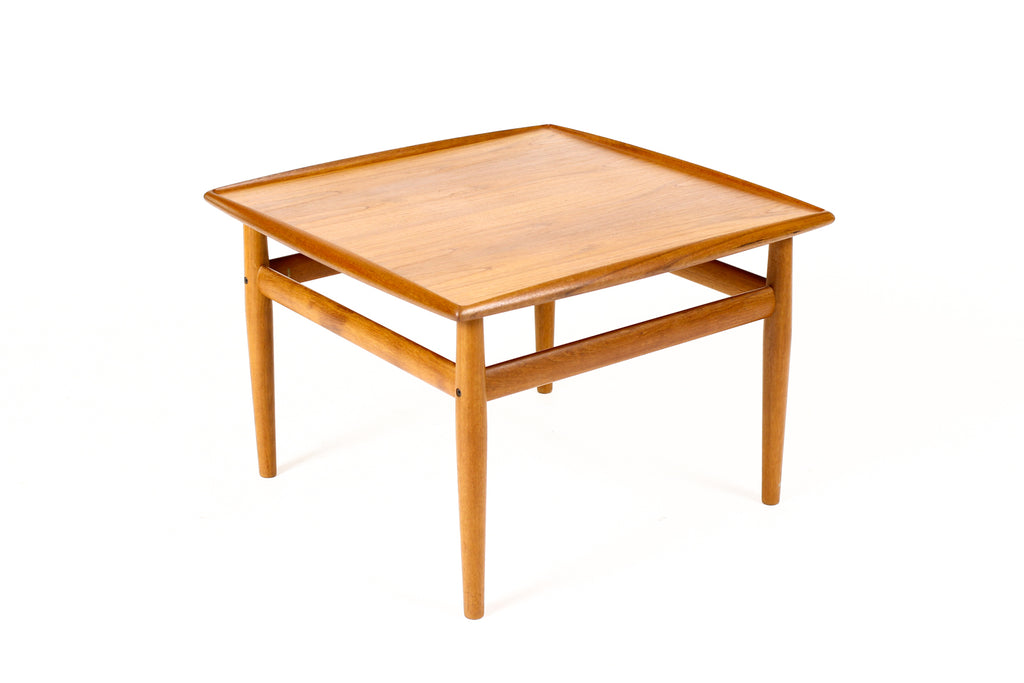 #2234 — Danish Modern / Mid Century Vintage Square Teak Coffee Table — Grete Jalk for Glostrup Mobelfabrik