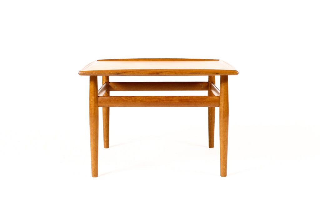 #2234 — Danish Modern / Mid Century Vintage Square Teak Coffee Table — Grete Jalk for Glostrup Mobelfabrik