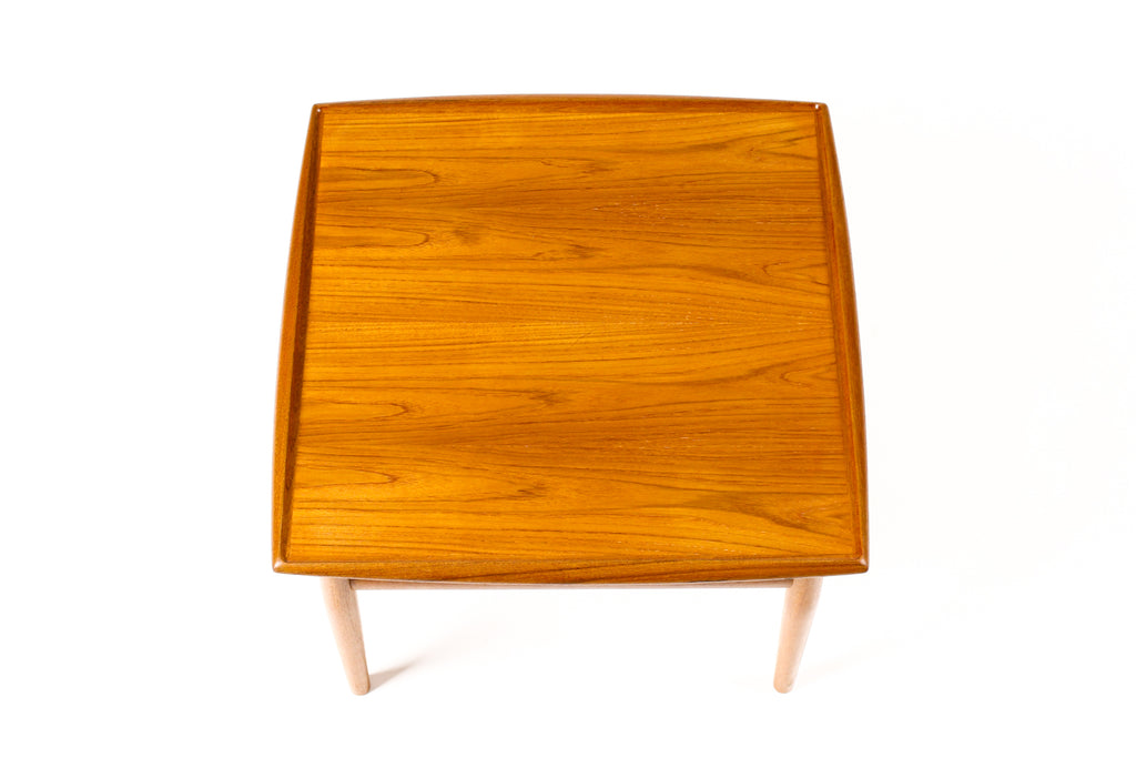 #2234 — Danish Modern / Mid Century Vintage Square Teak Coffee Table — Grete Jalk for Glostrup Mobelfabrik