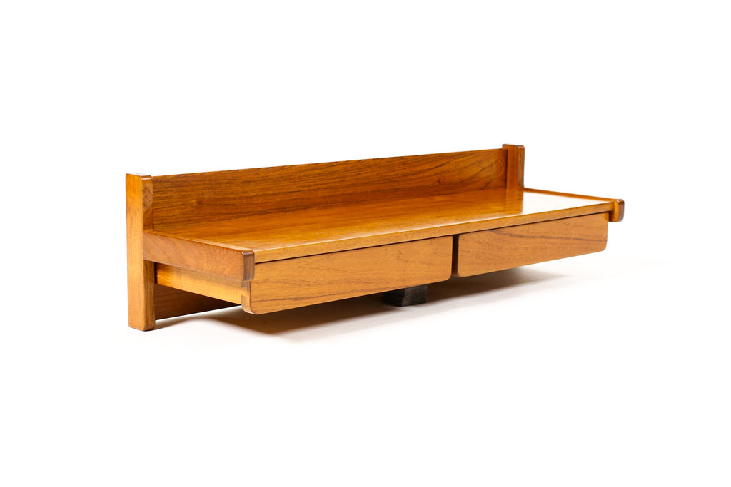 #2239 — Danish Modern / Mid Century Teak Wall Mounted Console — Askel Kjersgaard for Odder