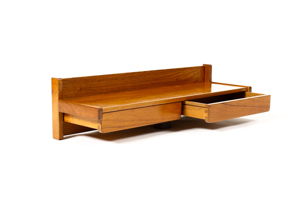 #2239 — Danish Modern / Mid Century Teak Wall Mounted Console — Askel Kjersgaard for Odder