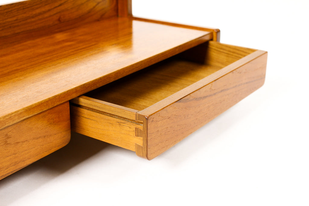 #2239 — Danish Modern / Mid Century Teak Wall Mounted Console — Askel Kjersgaard for Odder