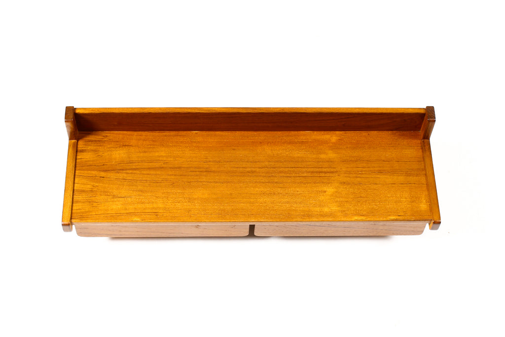 #2239 — Danish Modern / Mid Century Teak Wall Mounted Console — Askel Kjersgaard for Odder