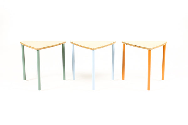 #2181 - Modernist / Minimalist Plywood + Tubular Steel Triangular Stac ...