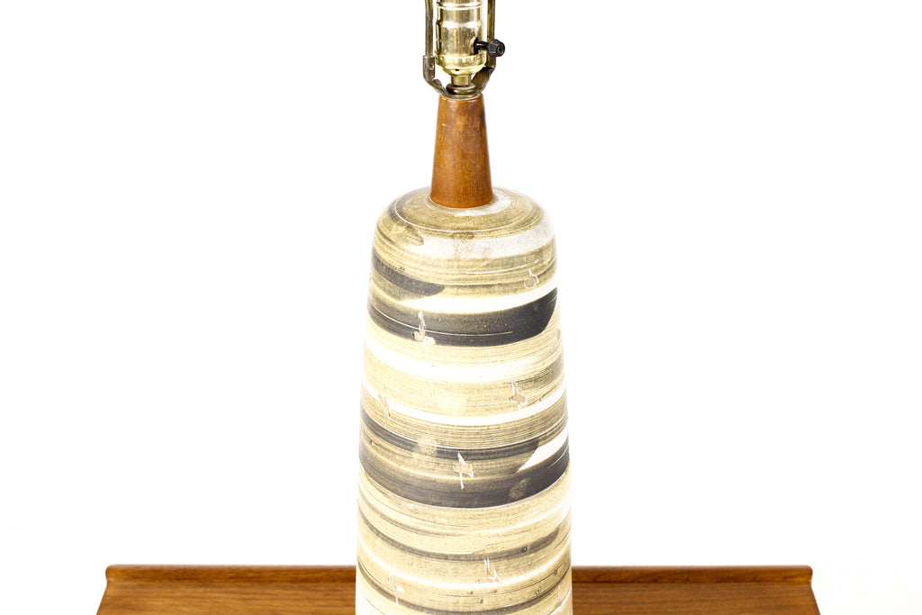 #2226 — Mid Century Vintage Table Lamp — Gordon + Jane Martz for Marshall Studios — Earthtone Glaze