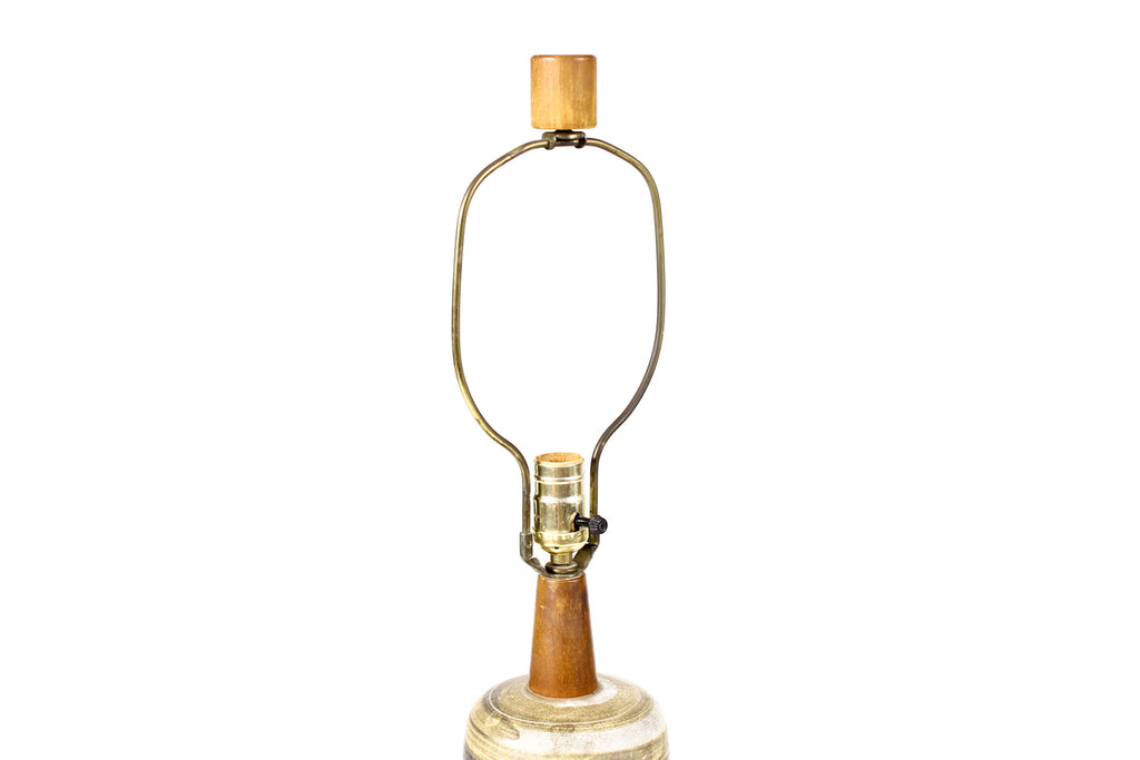 #2226 — Mid Century Vintage Table Lamp — Gordon + Jane Martz for Marshall Studios — Earthtone Glaze