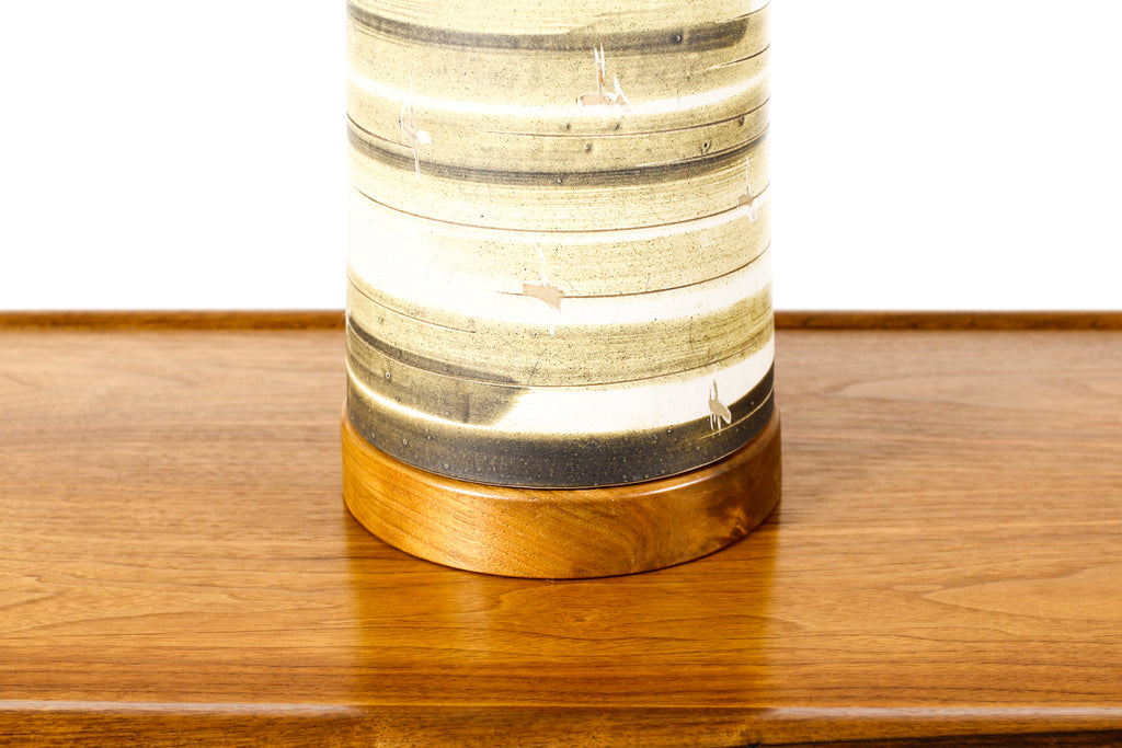 #2226 — Mid Century Vintage Table Lamp — Gordon + Jane Martz for Marshall Studios — Earthtone Glaze