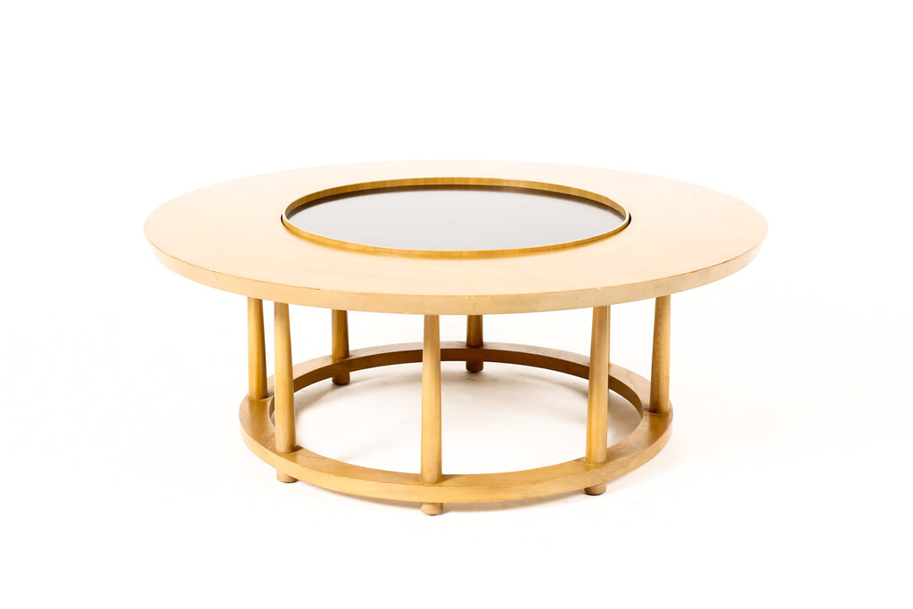 #2235 — Vintage Mid Century Round Lazy Susan Coffee Table — T.H. Robsjohn Gibbings for Widdicomb