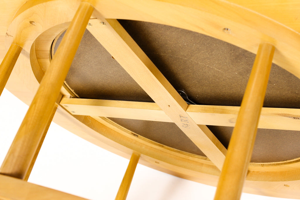 #2235 — Vintage Mid Century Round Lazy Susan Coffee Table — T.H. Robsjohn Gibbings for Widdicomb