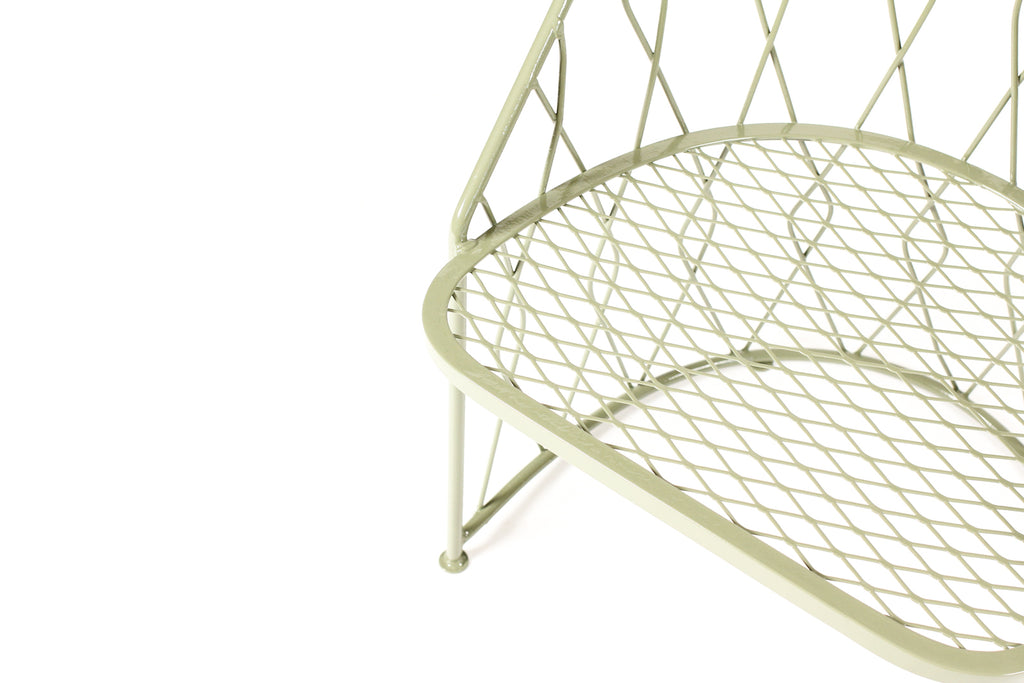 #2247 — Vintage Mid Century Jean Royere Style Wrought Iron Patio Chairs — John Salterini — Set of Four