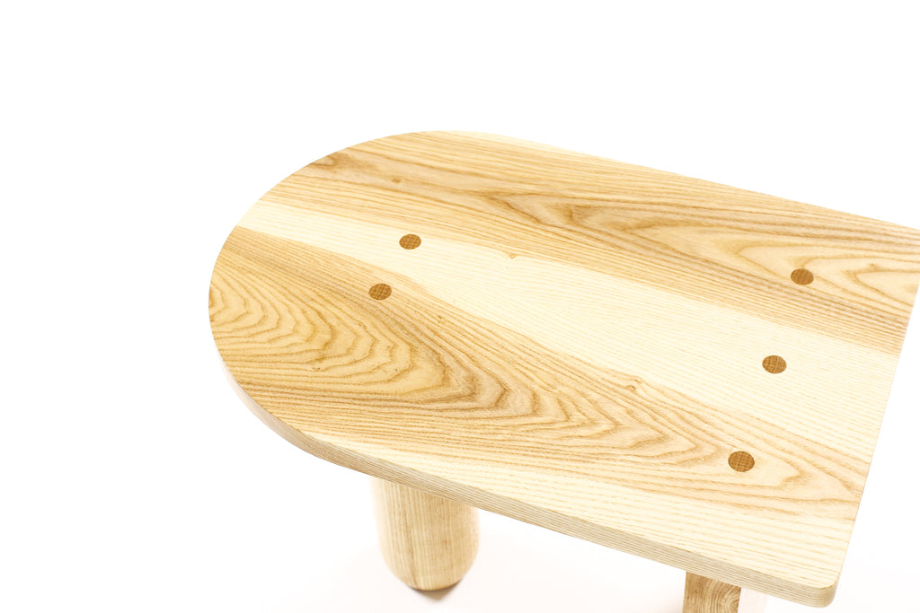#2065 — Custom Modernist Rectangular Side / End Table  — Ventana — Ash + White Oak