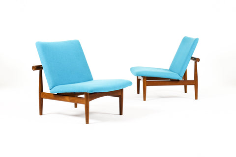 #2096 – Danish Modern / Mid Century Teak ‘Japan’ Lounge Chairs – Finn Juhl for France + Son — Pair — Restoration Included