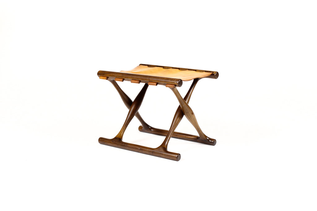 #1751 – Danish Modern / Mid century Rosewood “Gold Hill” Foot Stool – Poul Hundevad for Vamdrup Stølefabrik