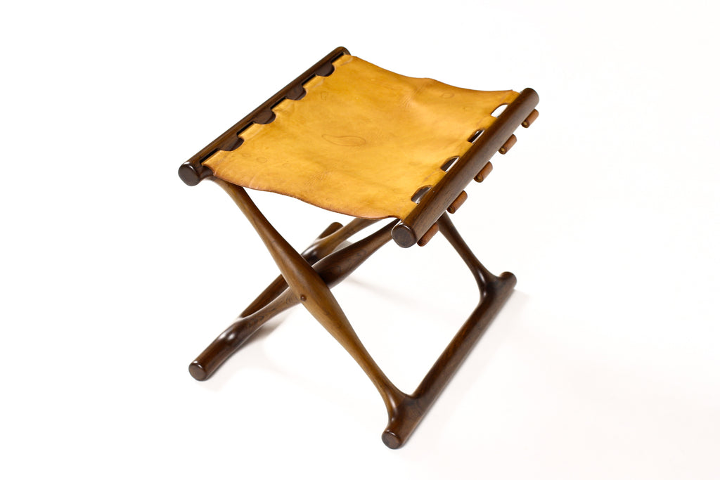 #1751 – Danish Modern / Mid century Rosewood “Gold Hill” Foot Stool – Poul Hundevad for Vamdrup Stølefabrik