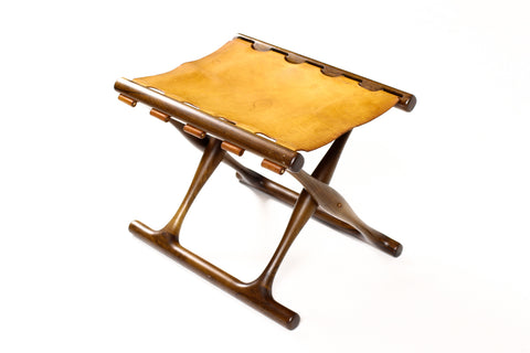 #1751 – Danish Modern / Mid century Rosewood “Gold Hill” Foot Stool – Poul Hundevad for Vamdrup Stølefabrik