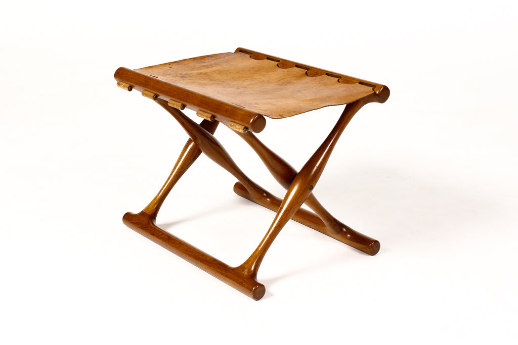 #1901 – Danish Modern / Mid century Teak “Gold Hill” Foot Stool – Poul Hundevad for Vamdrup Stølefabrik