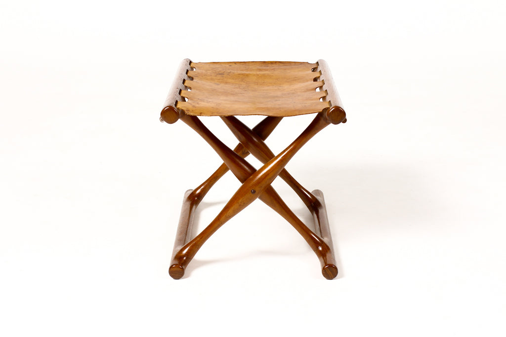 #1901 – Danish Modern / Mid century Teak “Gold Hill” Foot Stool – Poul Hundevad for Vamdrup Stølefabrik