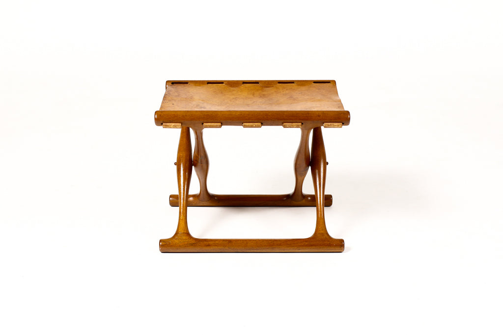 #1901 – Danish Modern / Mid century Teak “Gold Hill” Foot Stool – Poul Hundevad for Vamdrup Stølefabrik