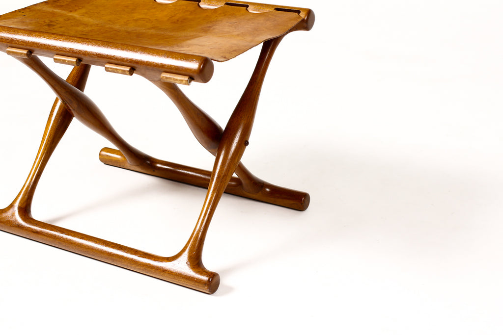 #1901 – Danish Modern / Mid century Teak “Gold Hill” Foot Stool – Poul Hundevad for Vamdrup Stølefabrik