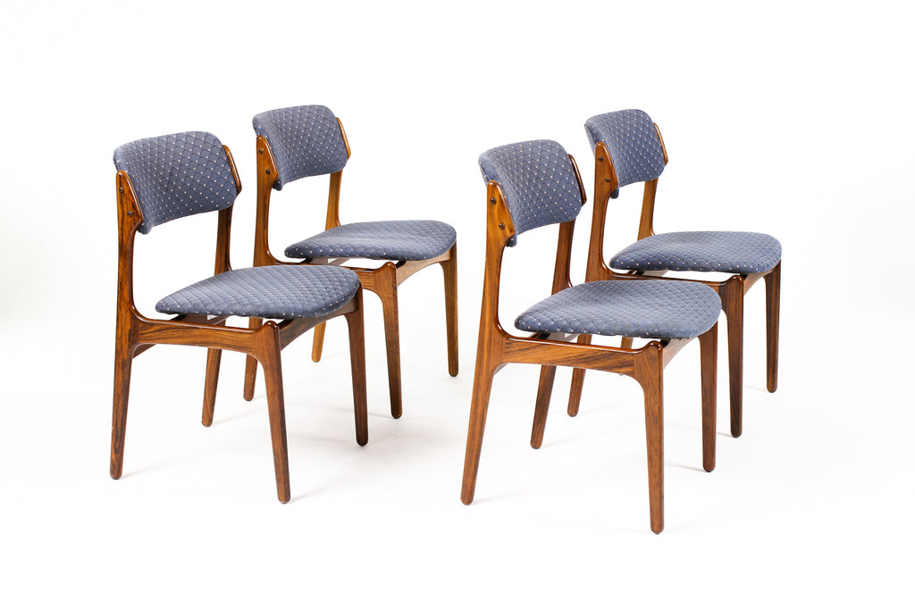 #2083 — Danish Modern / Mid Century Rosewood Dining Chairs - Erik Buch for OD Mobler - Set of 4 — Restoration included