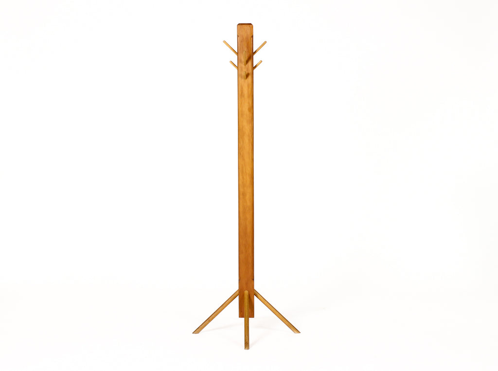 #1933 — Vintage Mid Century Tall Modernist Studio Craft Douglas Fir Coat / Hat Rack