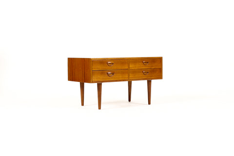 #1608 — Danish Modern / Mid Century Teak Low Dresser — 4 drawers — Kai Kristiansen