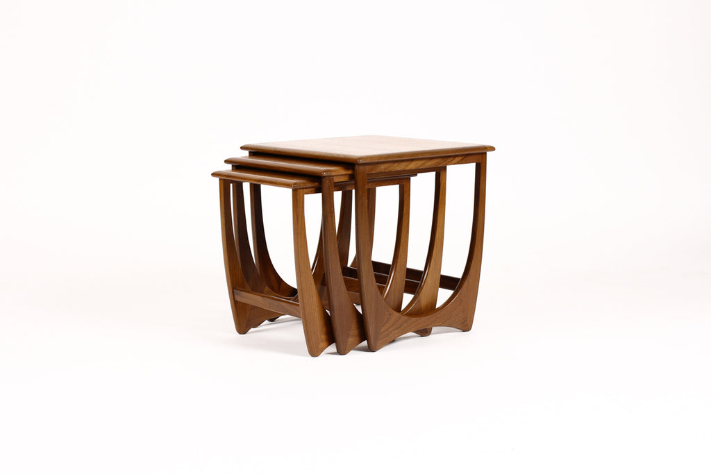 #1265 – Danish Modern / Mid Century Teak Nesting Tables (set of 3) – Sculptural ‘Astro’ line for G-Plan