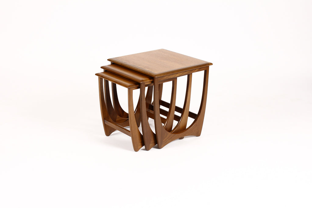 #1265 – Danish Modern / Mid Century Teak Nesting Tables (set of 3) – Sculptural ‘Astro’ line for G-Plan