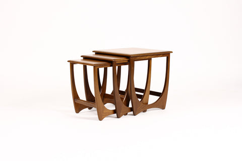#1265 – Danish Modern / Mid Century Teak Nesting Tables (set of 3) – Sculptural ‘Astro’ line for G-Plan