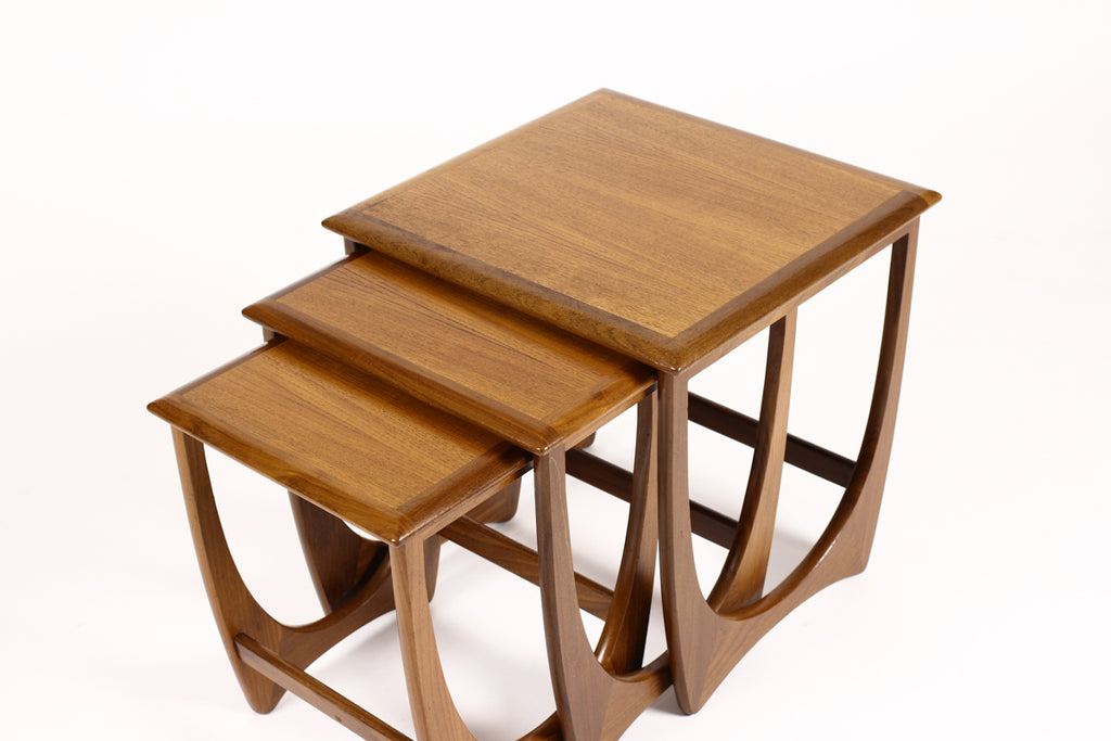 #1265 – Danish Modern / Mid Century Teak Nesting Tables (set of 3) – Sculptural ‘Astro’ line for G-Plan