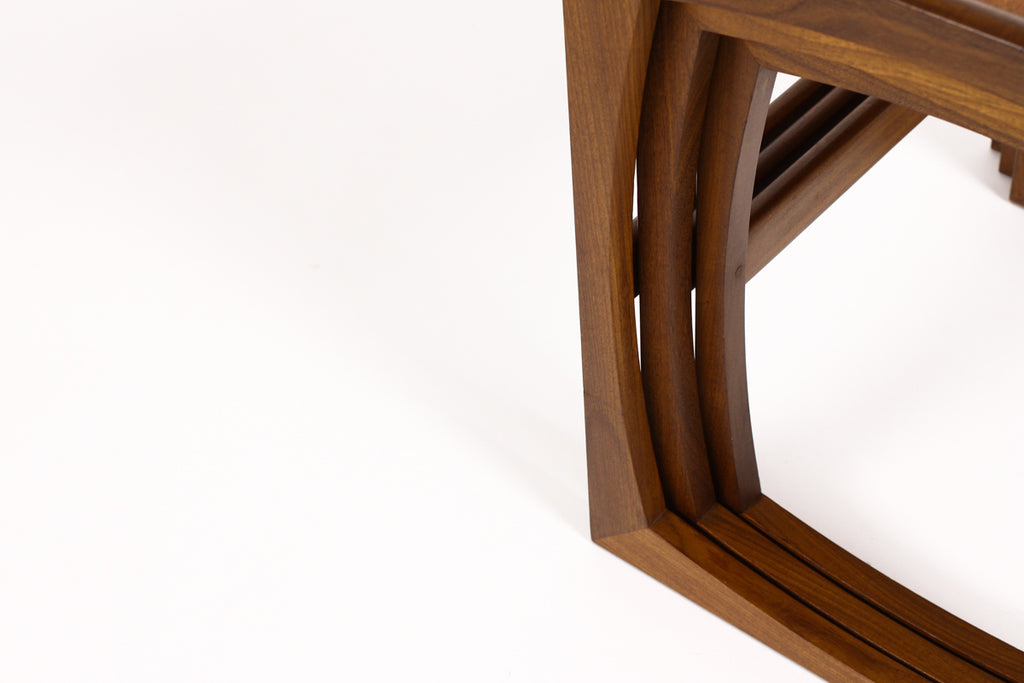 #1264 - Danish Modern / Mid Century Teak Nesting Tables (set of 3) Straight side Profile - G Plan