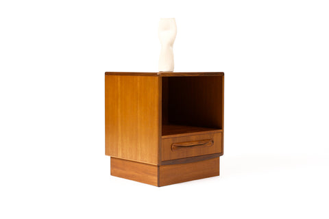 #1797 —Danish Modern / Mid Century Single Teak Nightstand with drawer – Fresco Line – G-Plan — D