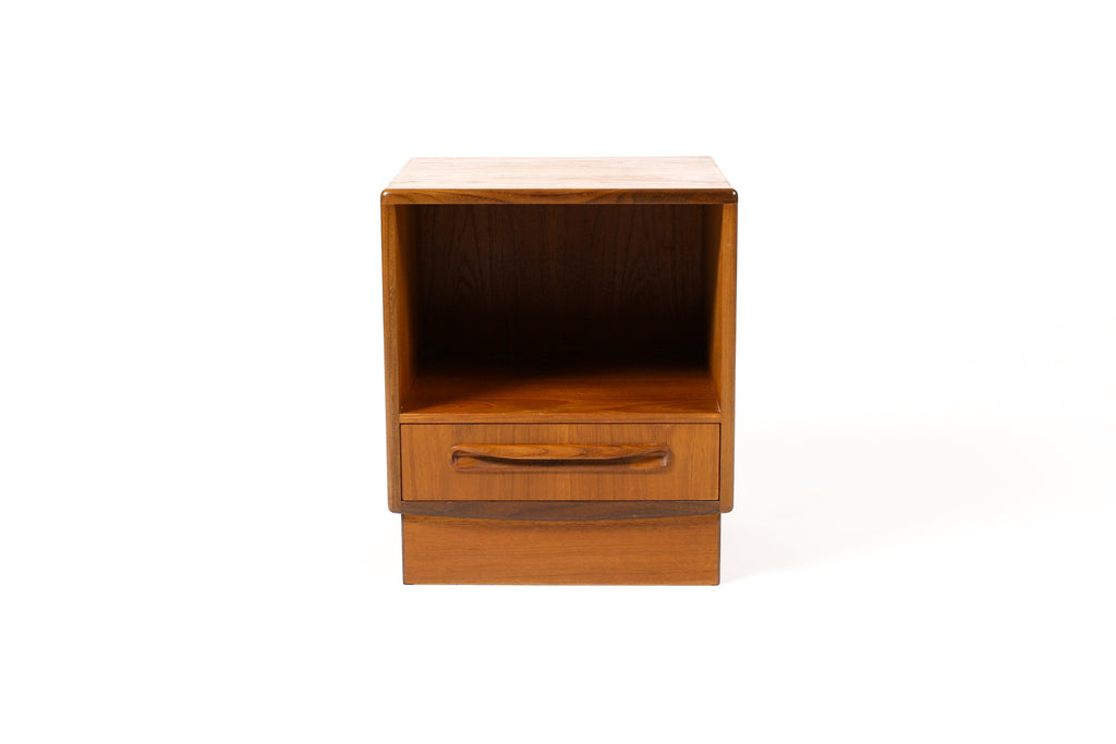 #1797 —Danish Modern / Mid Century Single Teak Nightstand with drawer – Fresco Line – G-Plan — D