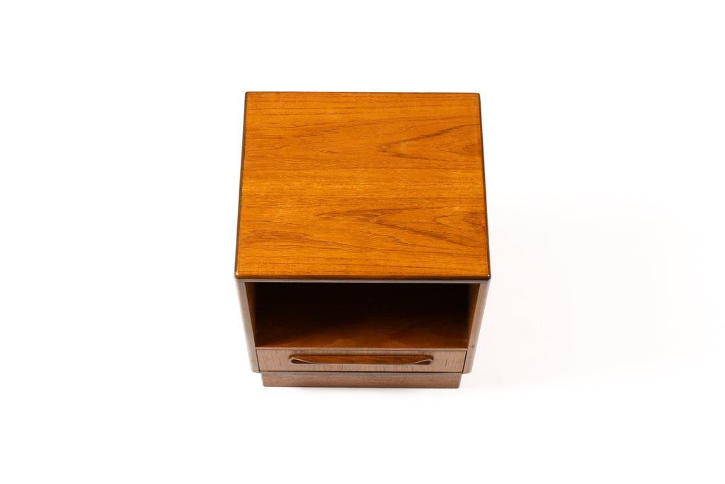 #1797 —Danish Modern / Mid Century Single Teak Nightstand with drawer – Fresco Line – G-Plan — D