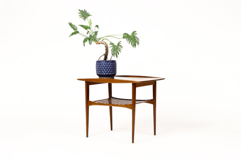 #1881 — Danish Modern / Mid Century Vintage Teak Side Table — Tove + Edvard Kindt-Larsen — France + Daverkosen