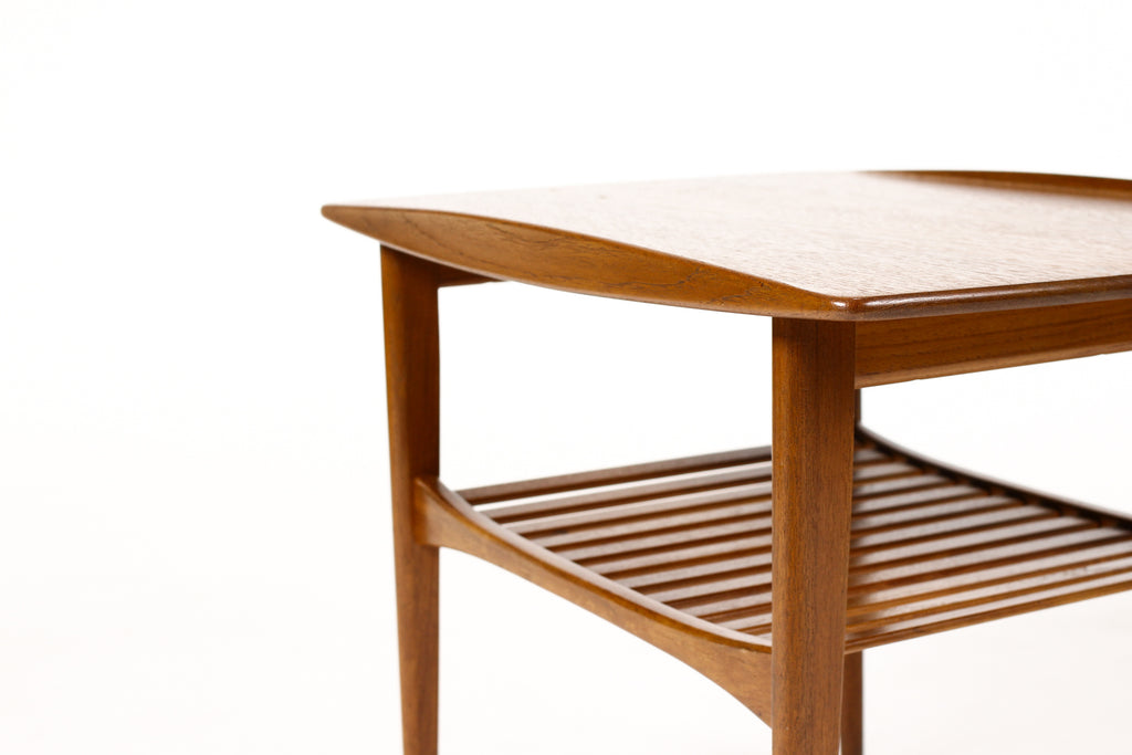 #1881 — Danish Modern / Mid Century Vintage Teak Side Table — Tove + Edvard Kindt-Larsen — France + Daverkosen