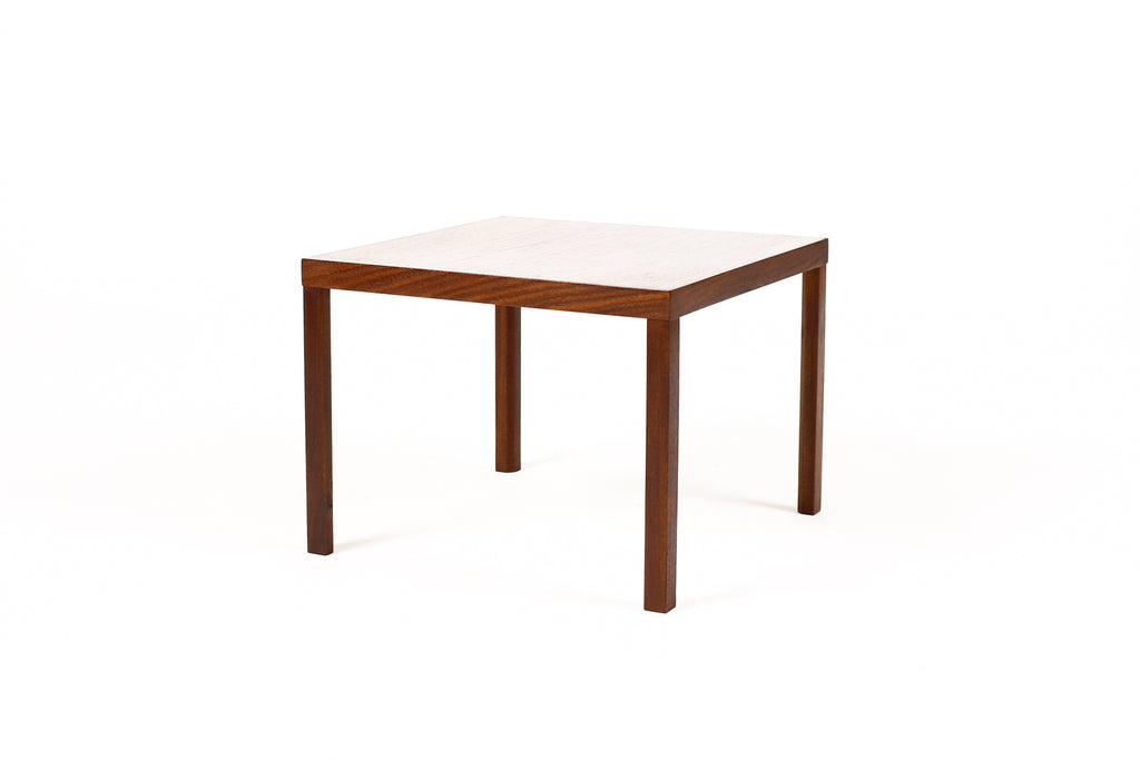 #2056 — Danish Modern / Mid Century Square Teak Square Side Table — Hans Olsen — A