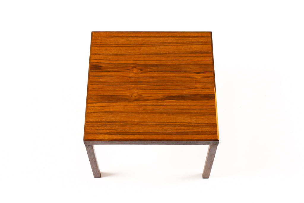 #2056 — Danish Modern / Mid Century Square Teak Square Side Table — Hans Olsen — A