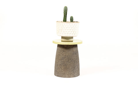 #1726 – Vintage Modernist Ceramic Stoneware Garden Toad stool / Outdoor Side Table by Stan Bitters